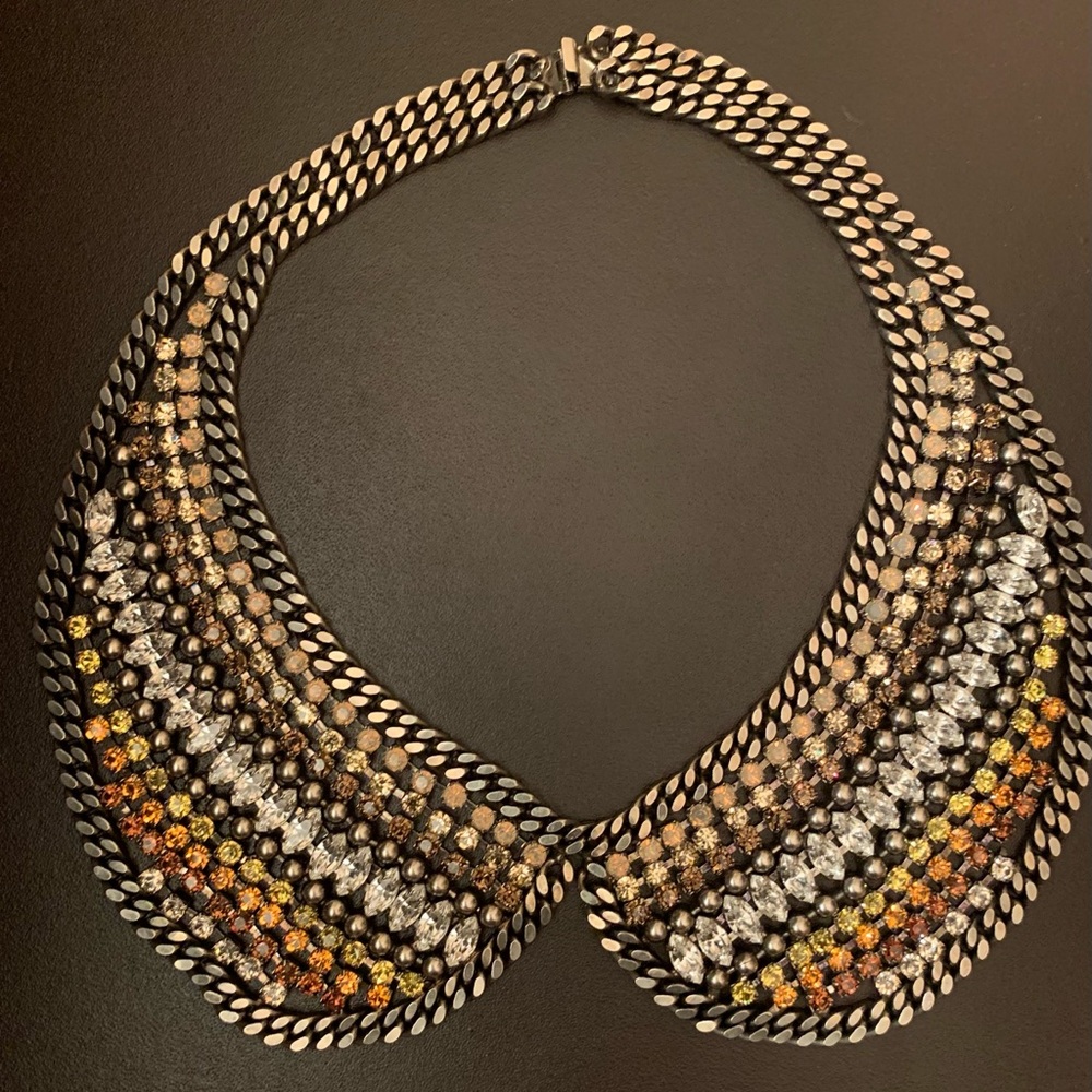 Dannijo Swarovski Bib Collar Necklace